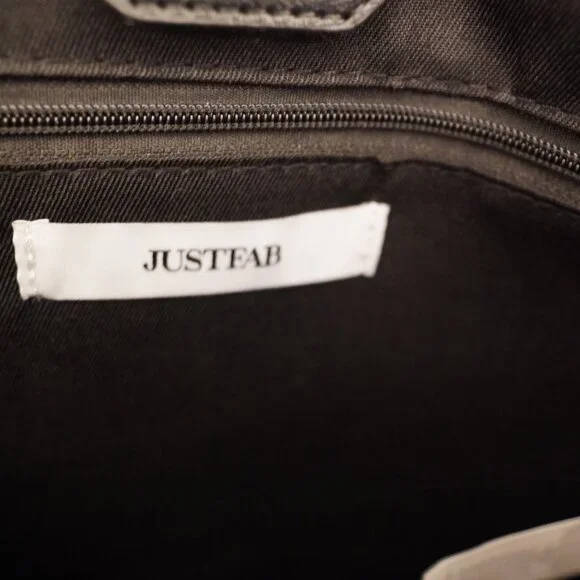 JUSTFAB Black White Geometric Satchel Crossbody Bag. Clean. - Picture 3 of 3